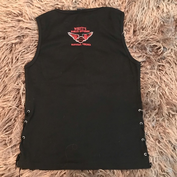 Harley-Davidson tank top with laced up sides - Picture 5 of 6